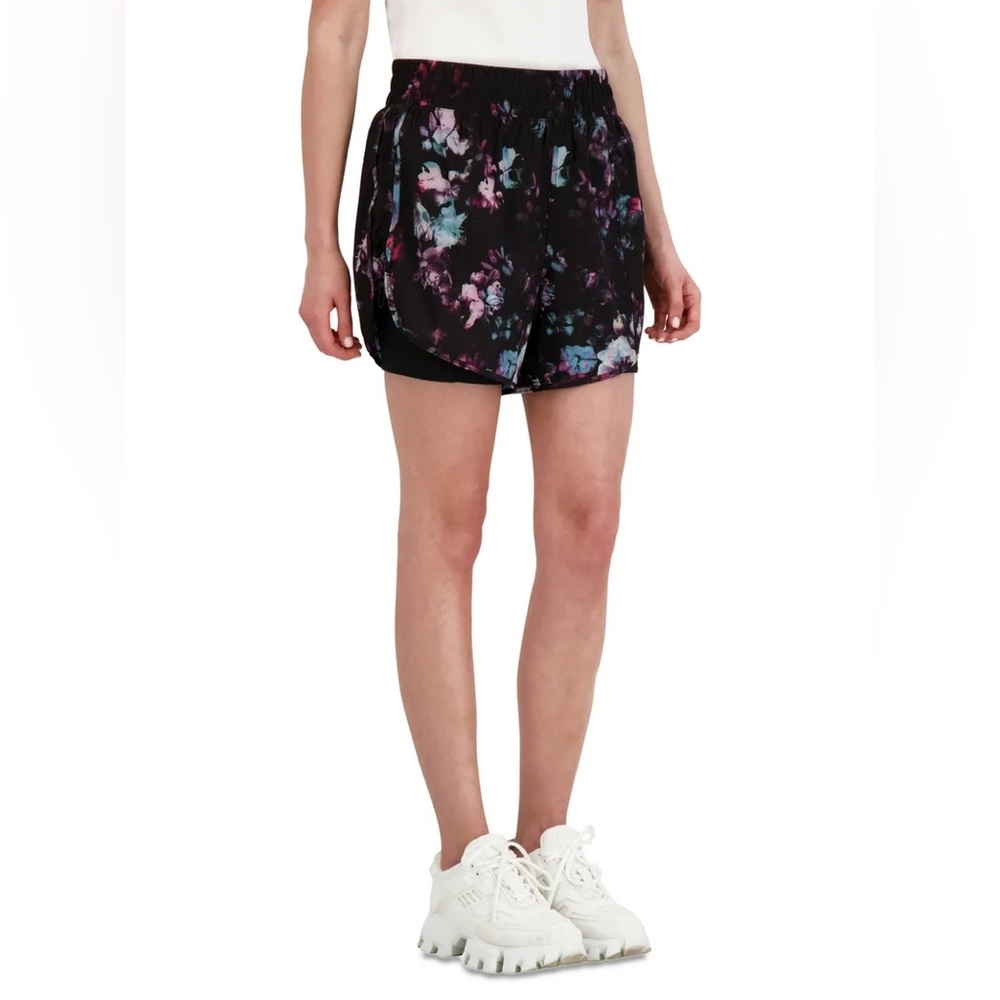 Avia‎ Women's Running Shorts with Side Bungees and Bike Liner - Picture 2 of 4